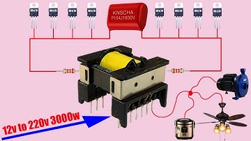 How to make a simple inverter 3000W, 8 transistor 80NF70, creative prodigy #8
