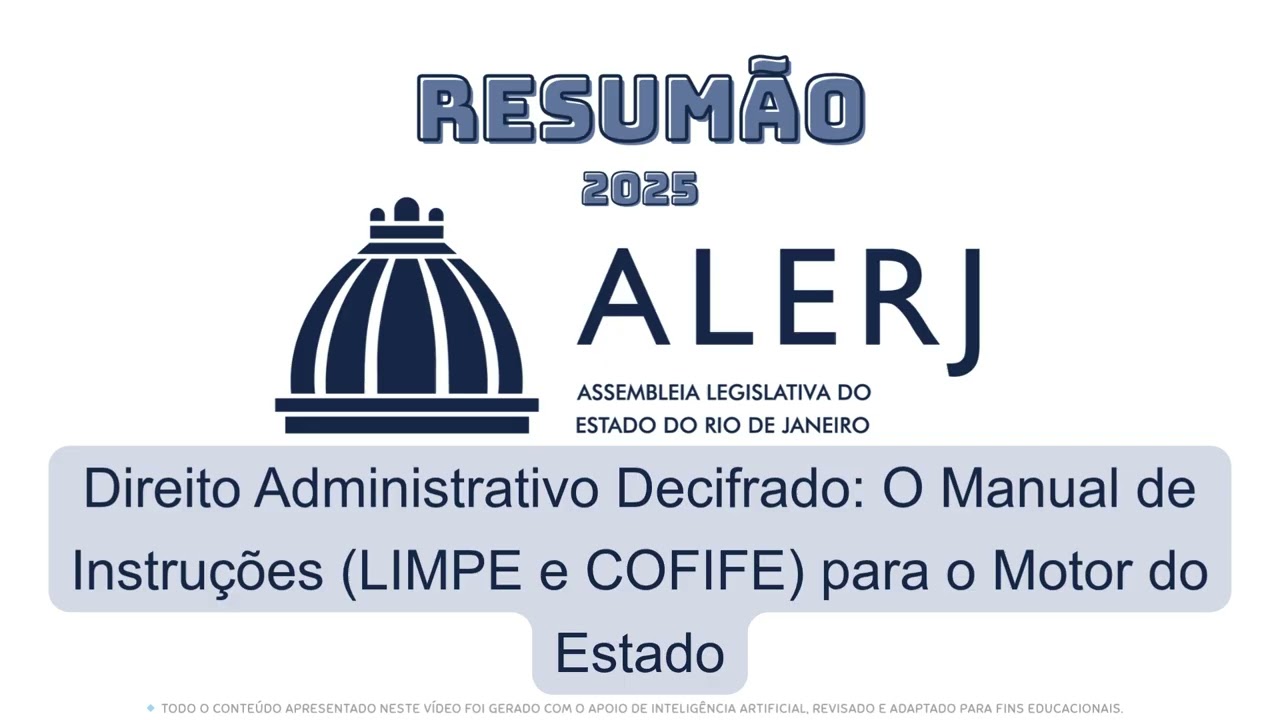 RESUMO ALERJ | Direito Administrativo