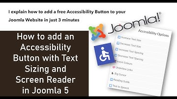 Add an Accessibility Button with Font Sizing, Text to Speech & more to your Joomla website for Free