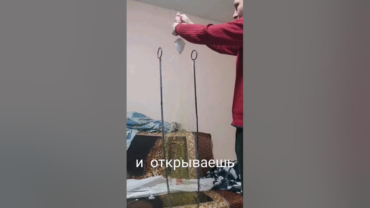 Рыболовная снасть косынка на пружине для ловли живца на жерлицы. - YouTube