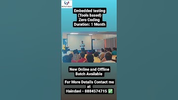 Best Embedded Testing Training@WebTech,Banglore.Contact- 8884574715(More Details Read Description 👇)