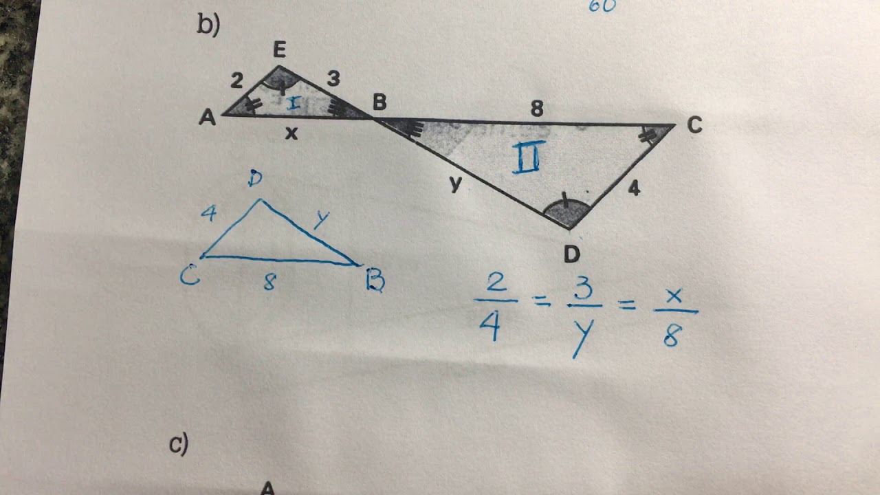 Aula 8 - semelhança de triângulos- exercícios resolvidos- parte 1