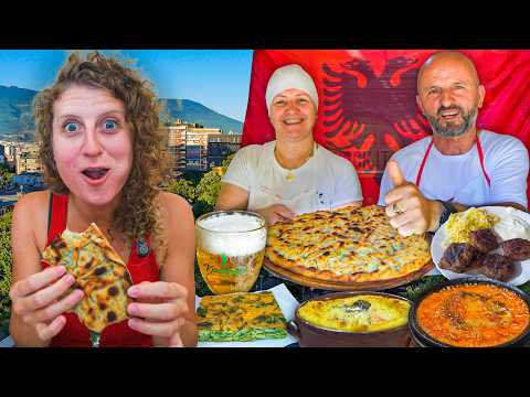 Eating ALBANIAN FOOD for 24 Hours in Tirana, Albania - LAKROR, BUREK, TAVË KOSI + Balkan Food Tour