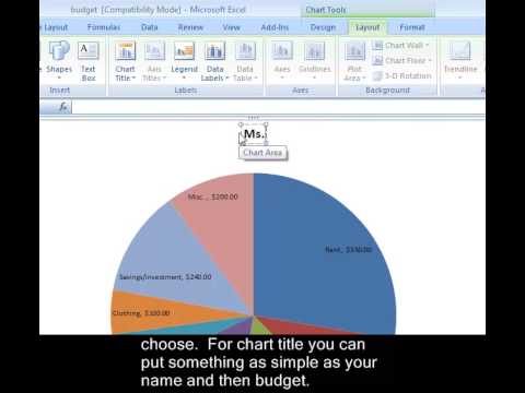 Excel 2007 Pie Chart Tutorial