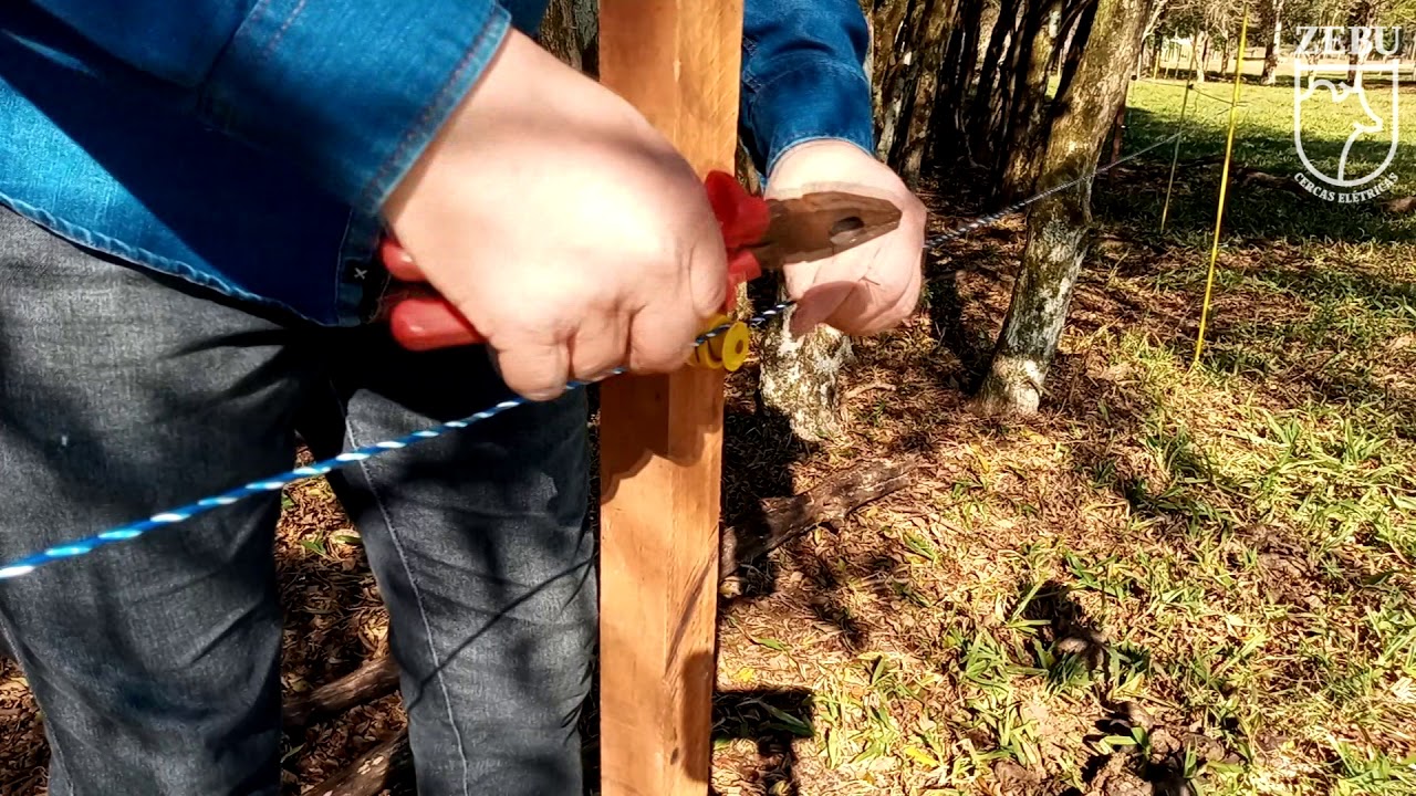 Saiba como prender o fio no isolador roldana.