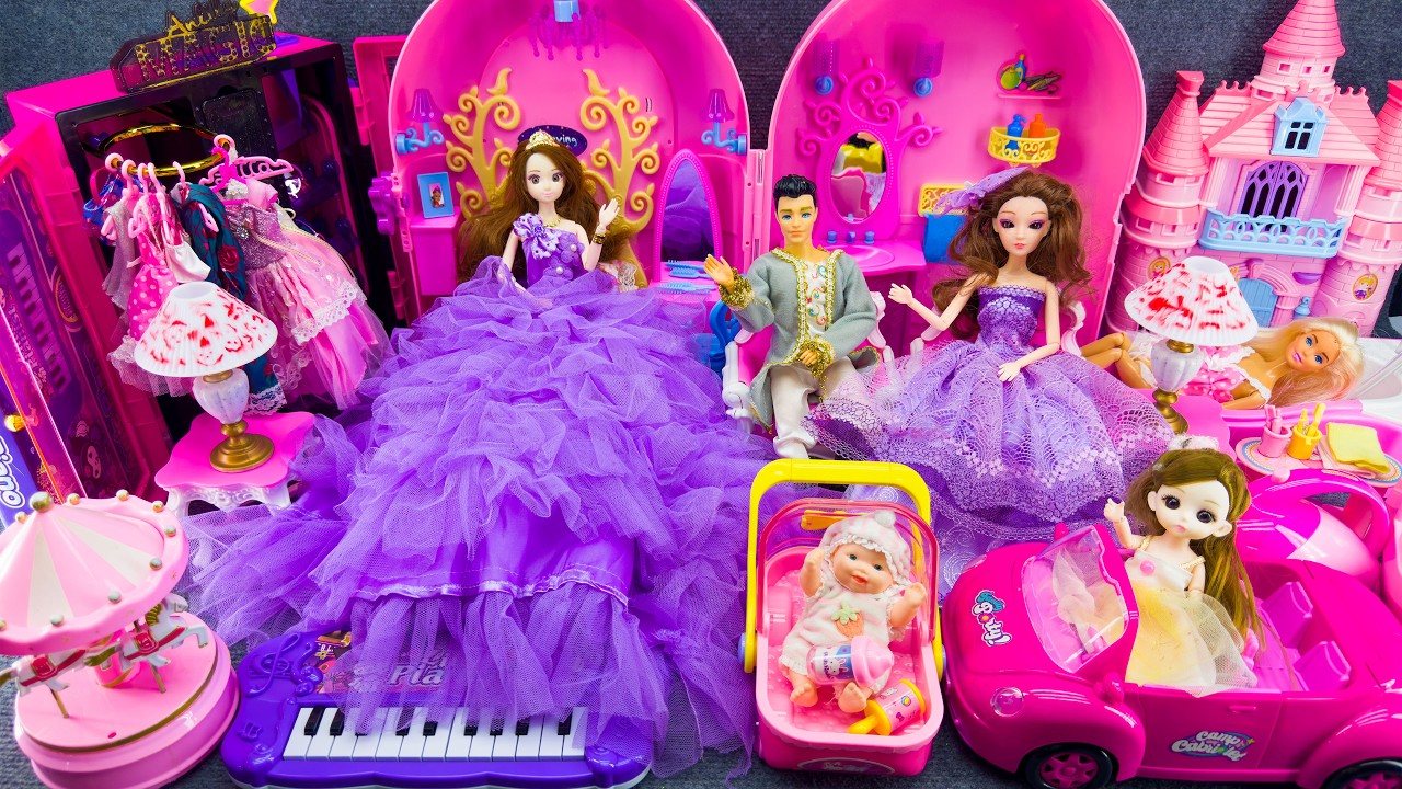 20 Minutes Satisfying Unboxing Barbie Family Playset, Cute Doll Toys ASMR Review Toys