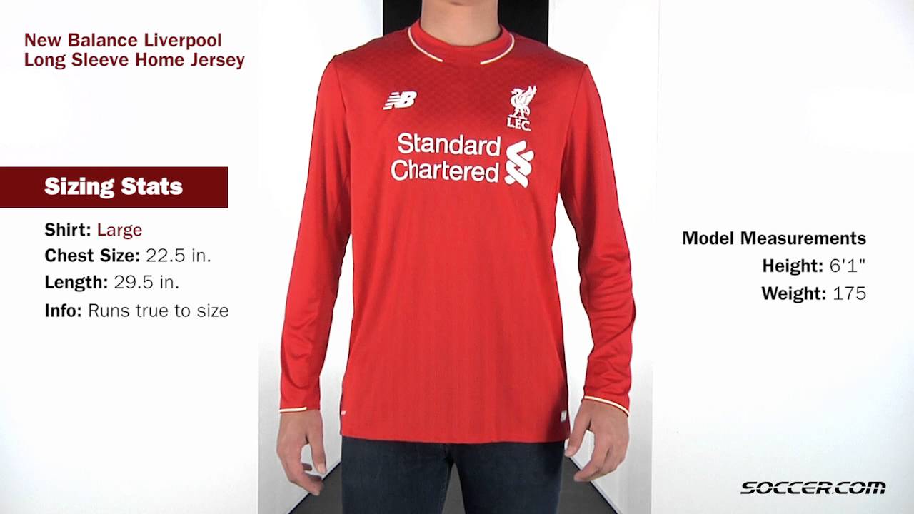 new balance liverpool jersey sizing