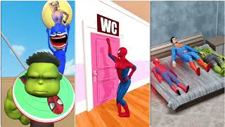 📹 Spiderman vs Superman vs Hulk | Bed Challenge 3 | Marvel Animation