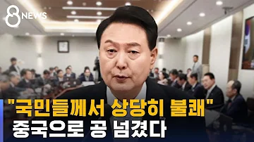 국민들께서 상당히 불쾌 중국으로 공 넘겼다 SBS 8뉴스