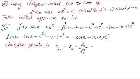 problems on Chebyshev method-L -10