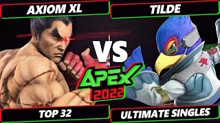 Apex 2022 - Axiom XL (Kazuya, Wario) Vs. Tilde (Falco) SSBU Ultimate Tournament