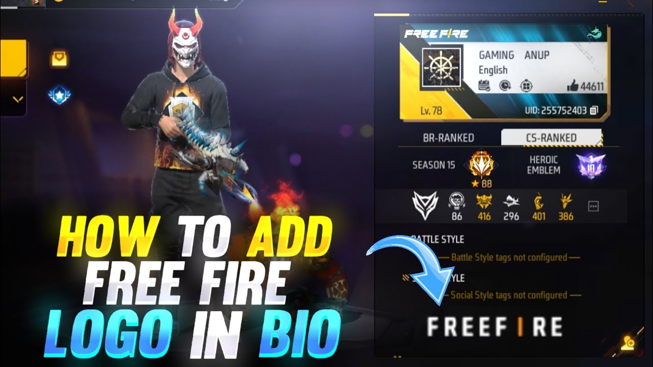How To Add Garena Free Fire Logo in Your Description Full details, FF Pro  killers