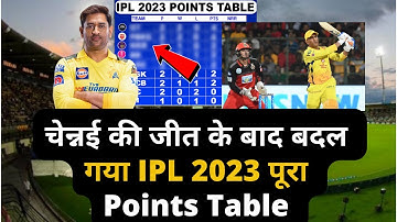 IPL 2023 Today Points Table | CSK vs RCB After Match Points Table | Ipl 2023 Points Table