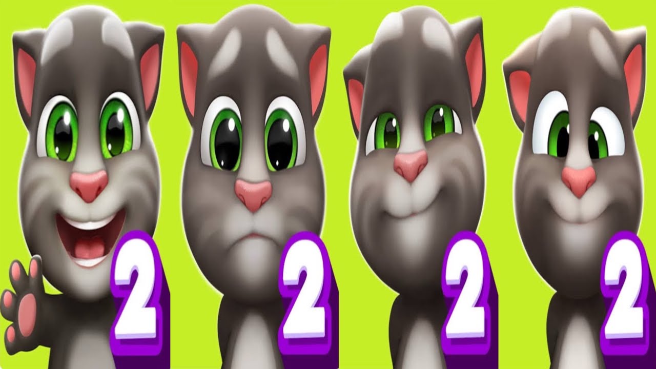 White Vs Yellow Vs Green Vs Red | My Talking Baby Tom 2 Vs My Talking Tom 2 | 4 Colors