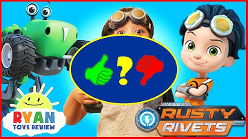 Rusty Rivets on Rescue Mission! Customize Bontasaur with Rivet Lab Garage Playset! - Video Review