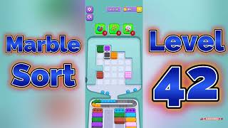 Marble Sort Level 42  Walkthrough 🟢🔵 | Color Marble Sorting Puzzle | Mini Boss