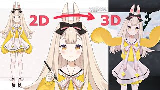 Making a 3D Vtuber Avatar for @yenkoes! BLENDER Time-lapse   Testing