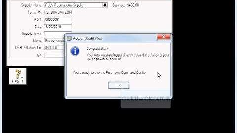 4-3 Creditors Opening Balances in MYOB