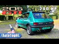 Peugeot 205 GTi | 2.0 16v ENGINE SWAP 200HP | POV Review by AutoTopNL