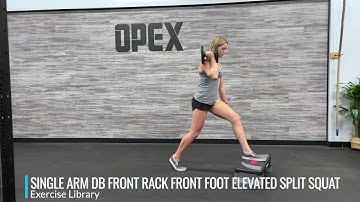Single Arm Dumbbell Front Rack Front Foot Elevated Split Squat