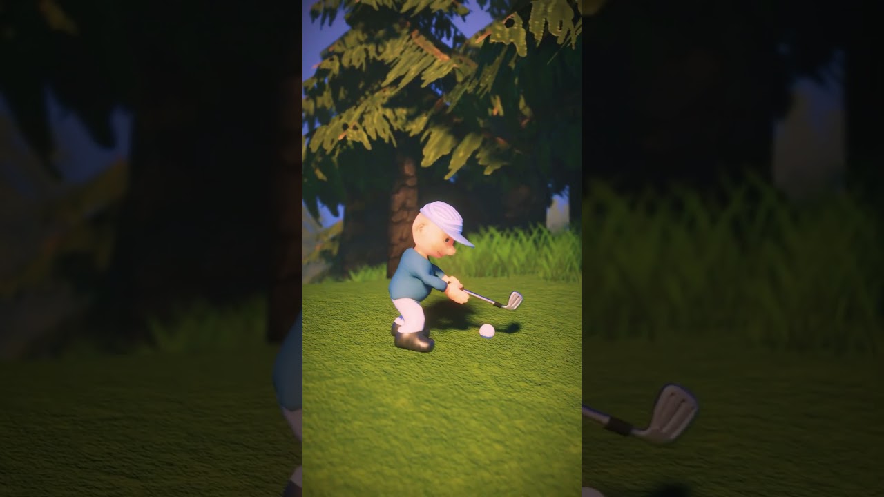 Golf Ball Trick Shot: Ball Come Back to Player - 3D blender Loop