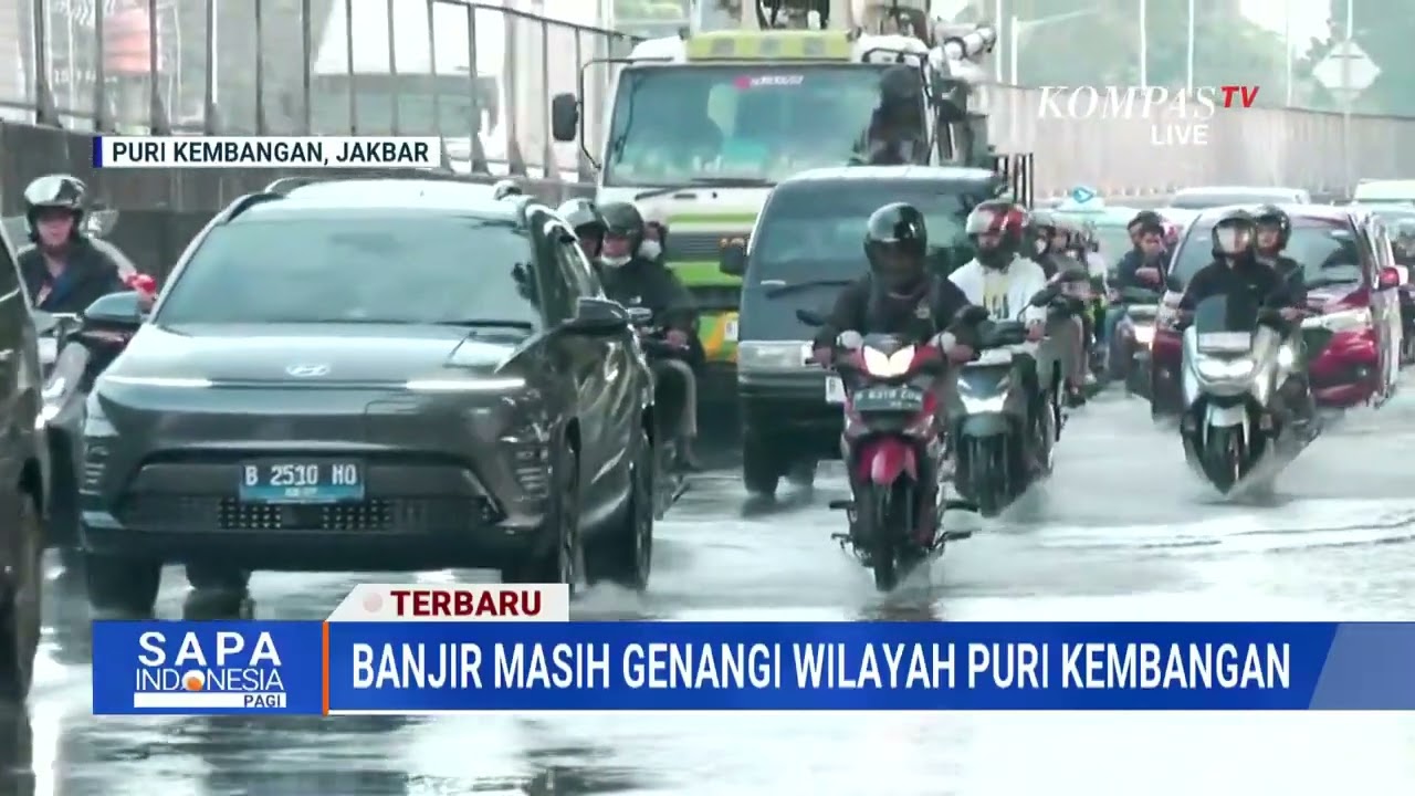Banjir Masih Genangi Puri Kembangan, Polisi Rekayasa Lalu Lintas Urai Kemacetan   SAPA PAGI