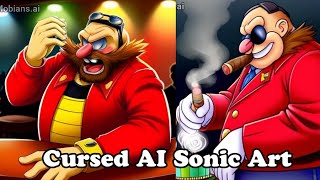 Cursed Sonic The Hedgehog AI Art