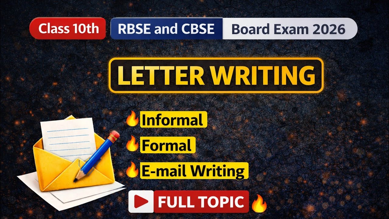 E-mail writing | Informal letters | Formal letters | Editor letter 10th RBSE and CBSE 🔥 part 2