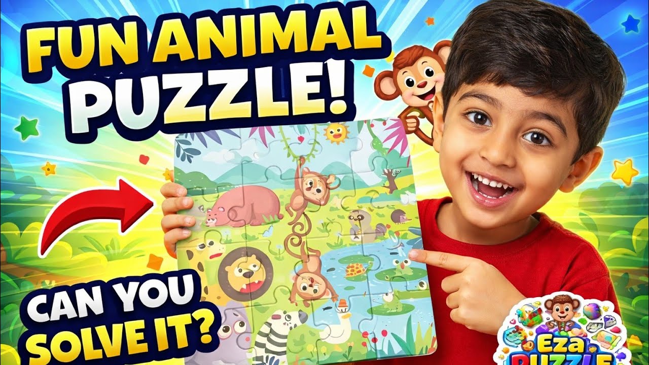 Забавная головоломка с животными 🐵🦁 | Сможете ли вы решить эту милую игру с животными? 