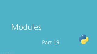 Arabic Python Course | كورس بايثون عربي 19 (Modules)