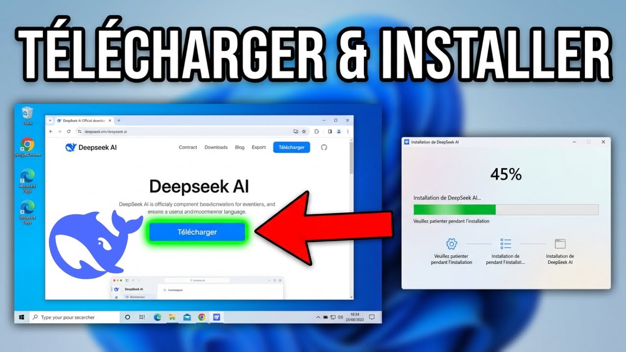 Comment télécharger et installer DeepSeek AI sur Windows 10/11 ⌨️ - YouTube