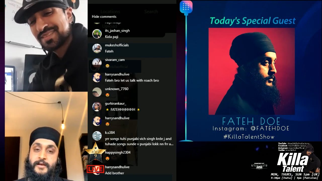 ROACH KILLA & FATEH DOE LIVE  | KILLA TALENT  | STAR9