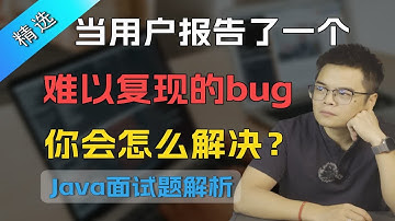 【Java面试】场景题：当用户报告了一个难以复现的bug，你会怎么解决？