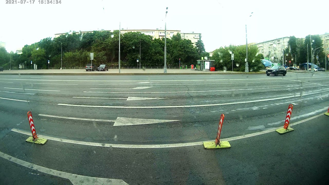 Автобус КМ.  м. Спортивная - м.Тропарёво (17.07.2021) - 1 часть