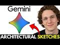 How To Create Architectural Sketches In Google Gemini | Quick & Easy Method (2026) !!