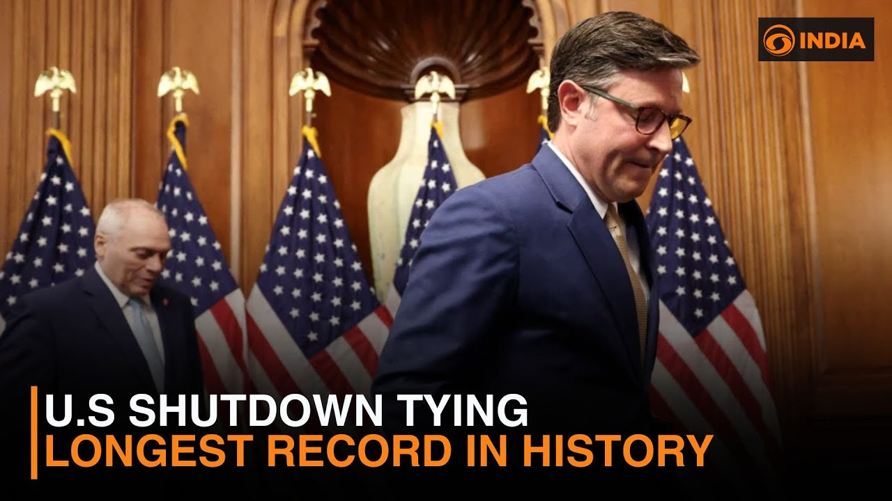 U.S shutdown tying longest record in history & more updates | DD India Live | 6 PM IST