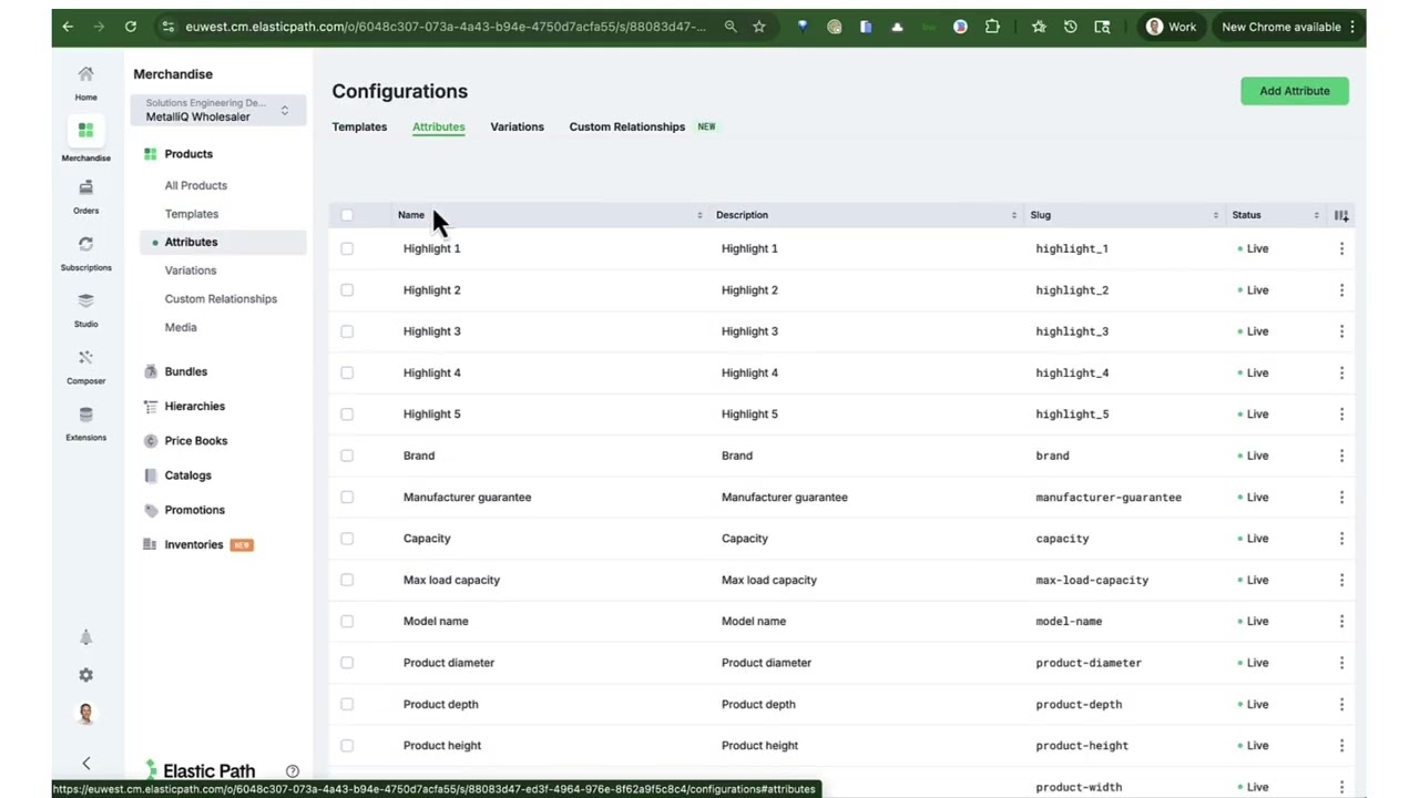 Merchandising Flows: Catalog Management
