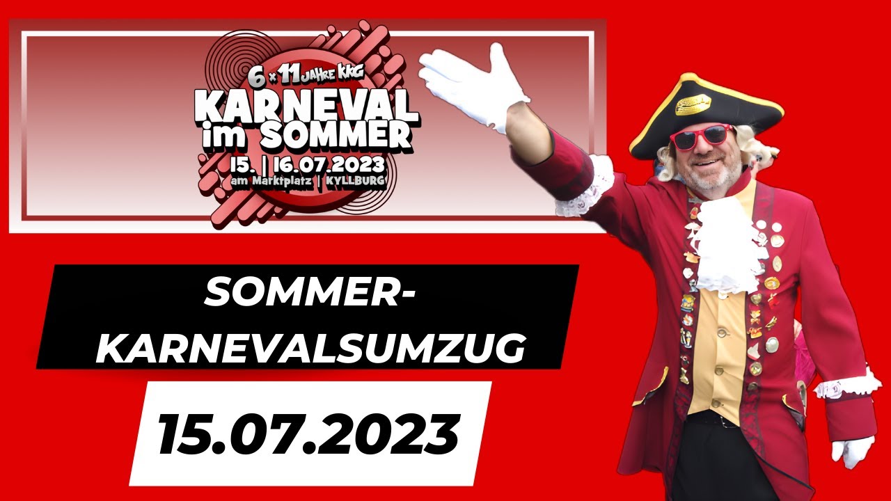 Karneval in Kyllburg – 6x11 Jahre KKG -  Sommer-Karnevalsumzug