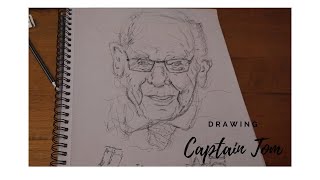 Drawing Captain Tom Moore | In remembrance
