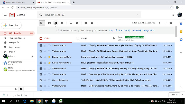 Xem tất cả thư trong gmail