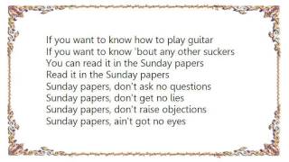Joe Jackson - Sunday Papers Lyrics