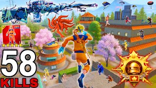 58 KILLS!😍 IN 2 MATCHES KING OF LIVIK BEST GAMEPLAY🔥NARUTO SET😈 Pubg Mobile