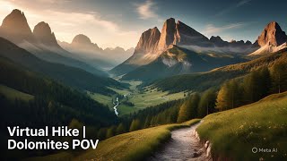 Virtual Hike Through the Dolomites | Stunning POV Nature Walk with Lofi Music