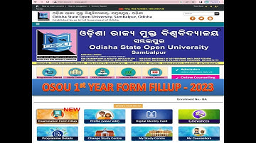 OSOU 1st semester form fillup 2023
