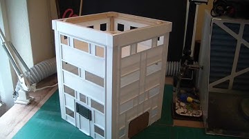 Building a scratch built city fight war gaming table step by step - Part 3. Hospital block, part C.