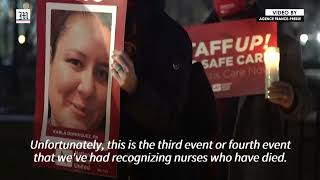 Candlelight vigil for nurses who died of Covid held outside White House