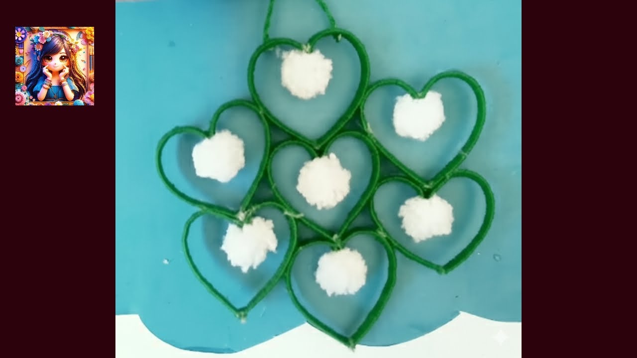 Heart Shape Wall Hanging | Easy Wool & Cotton Craft | DIY Room Decor Idea | Nimraartvlog