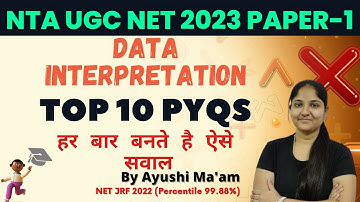 Target  NTA UGC NET 2023 | Data Interpretation Most Repeated PYQ 2022 | Paper 1 by Ayushi Mam