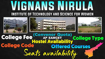 Vignans Nirula Institute of Technology and Science for Women | Ap Eamcet | College Fee | YoursMedia