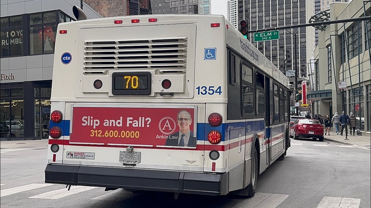 CTA On-Board 2007 New Flyer D40LF Bus #1354 On Rt 70 Division From Western to Elm Street (OG Shift)